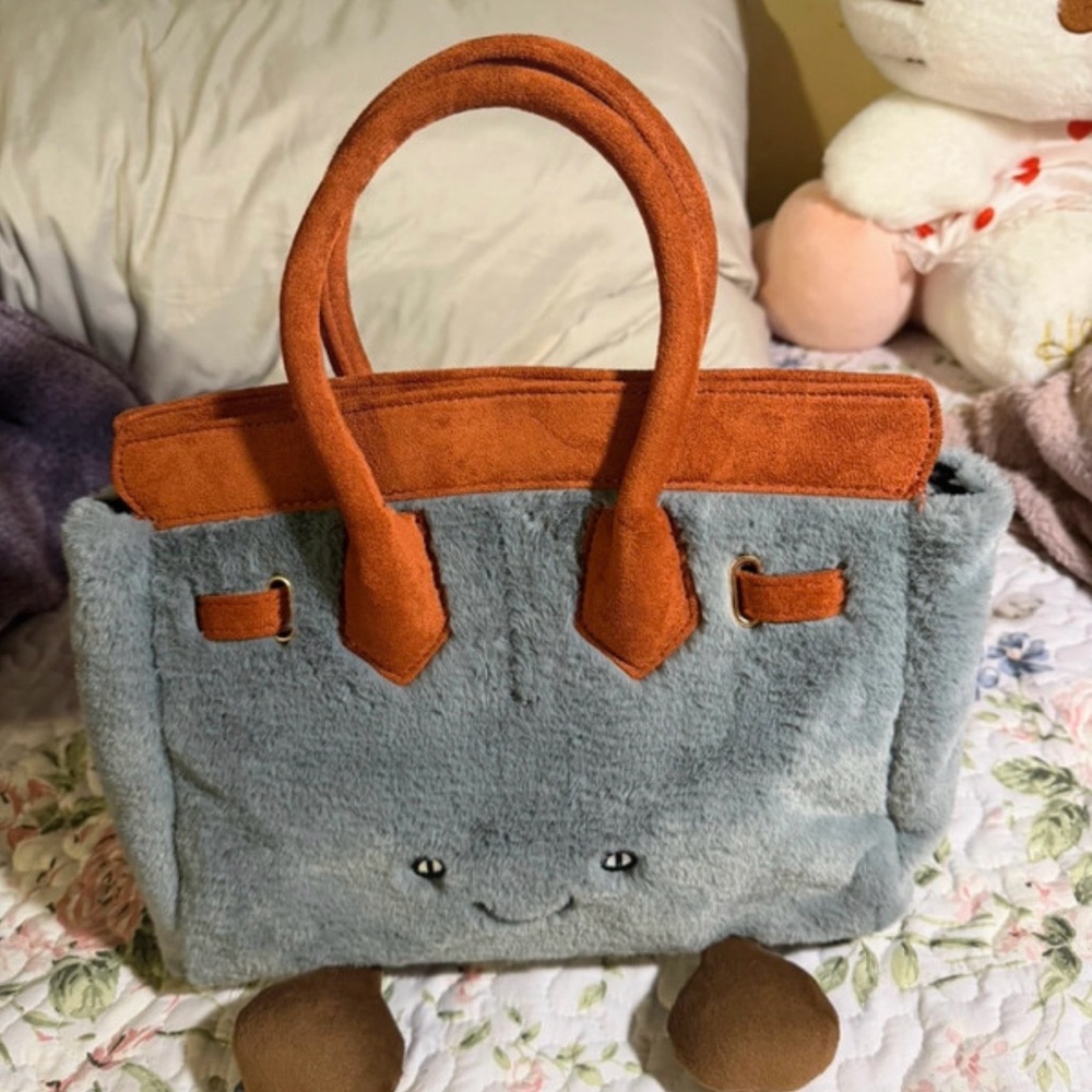 Kawaii plush crossbody tote shoulder bag purse - Picture 3 of 9